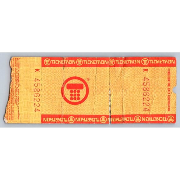 Vintage 1984 Ticketron Al Jarreau Radio City Music Hall Concert Ticket Stub - Picture 2 of 2